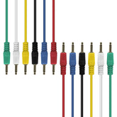 1/8-inch TS (Mono) Multi-Color Unbalanced Patch Cables (6 Pack)